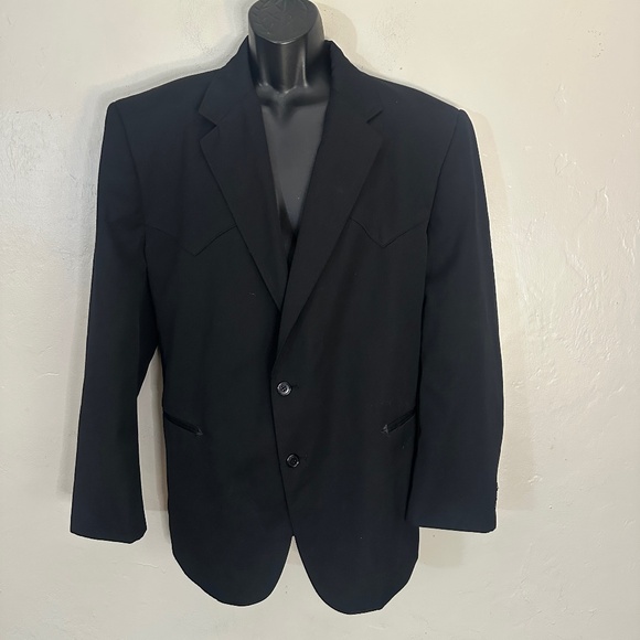 Circle S Western Blazer 50R Gently worn 100% polyester 2 button Center vent - Picture 1 of 6